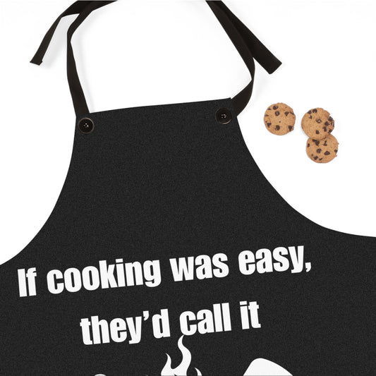 If cooking was easy, they'd call it YOUR MOM - Funny Cooking Apron for Moms - Humorous Gift for Home Chefs - Your Mom's Outfitters