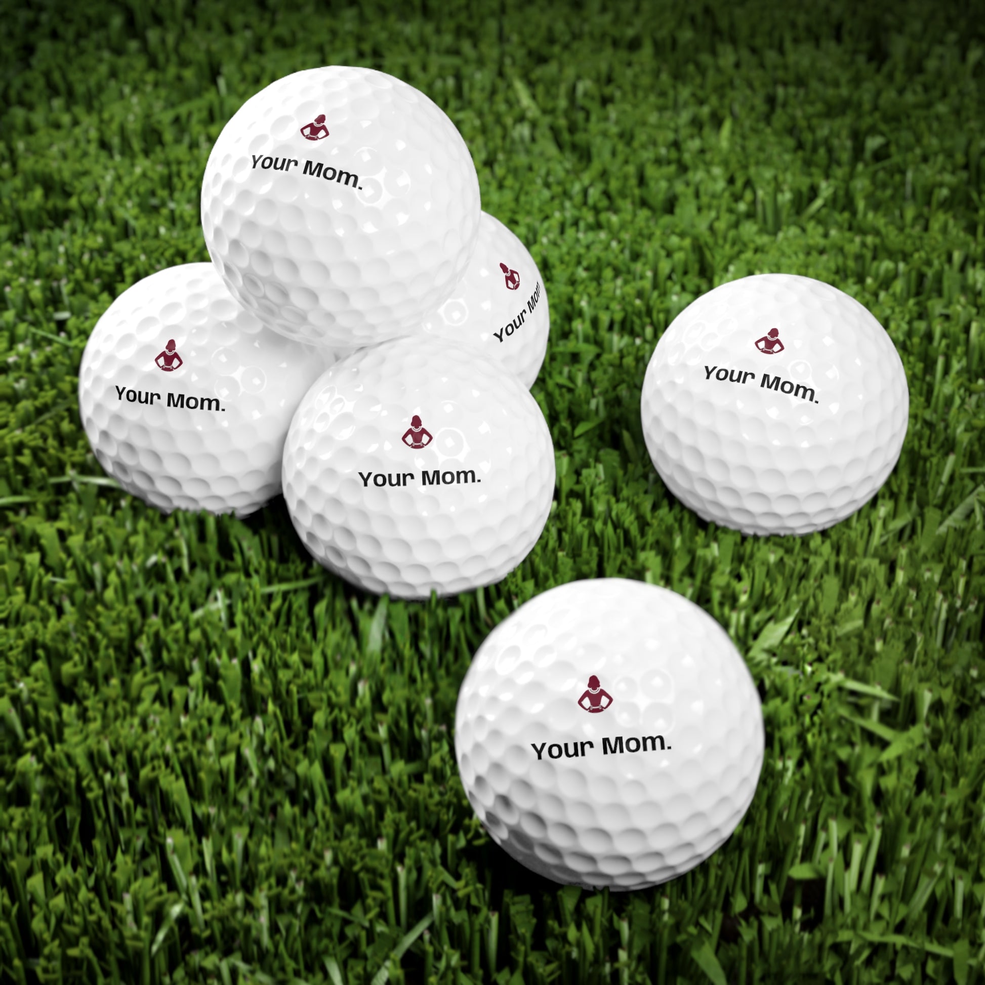 YOUR MOM - Custom Golf Balls Set - 6pcs - Perfect Gift for Golf Moms - Your Mom's Outfitters
