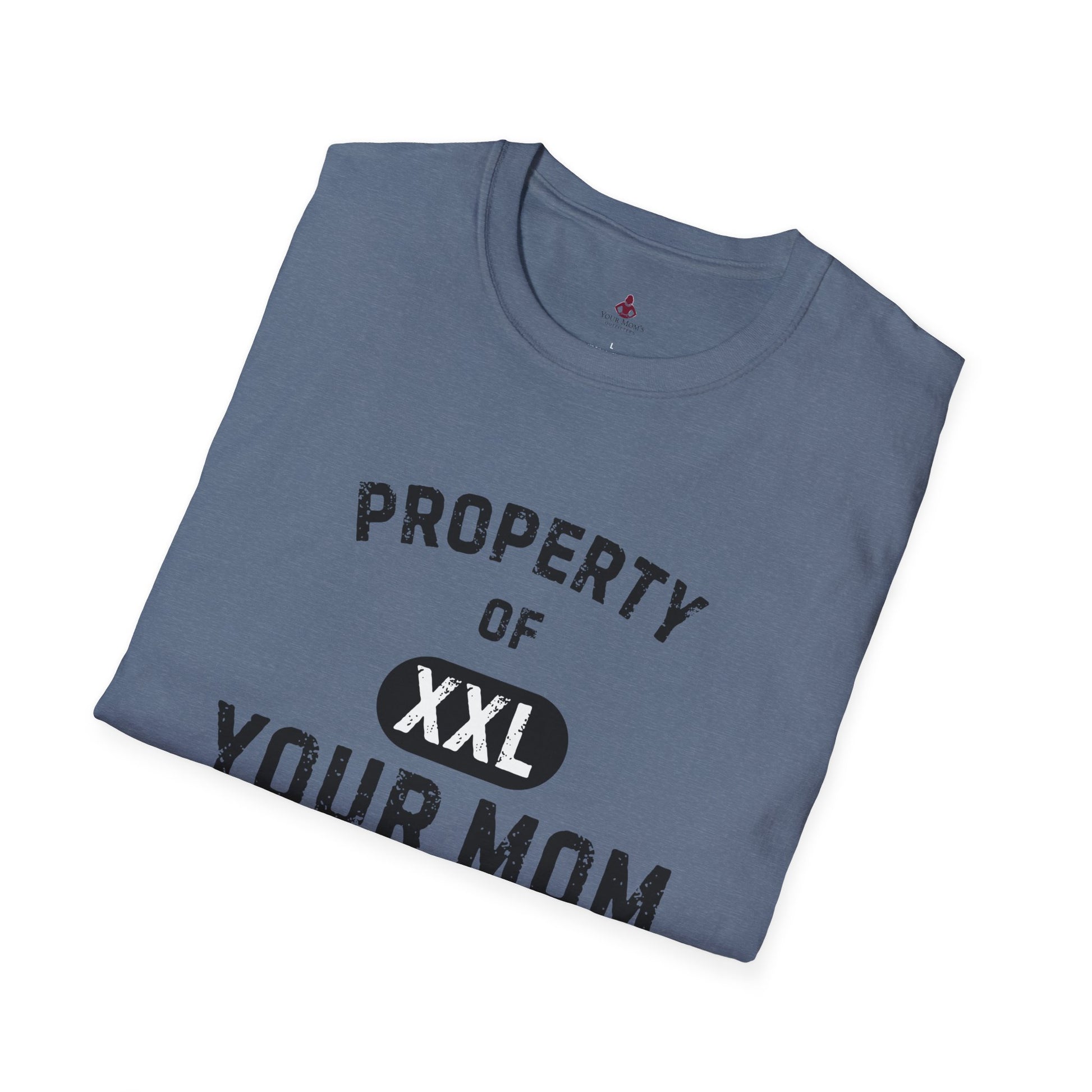 Property of Your Mom - Unisex Softstyle T-Shirt - Funny Family Humor Tee - Your Mom's Outfitters