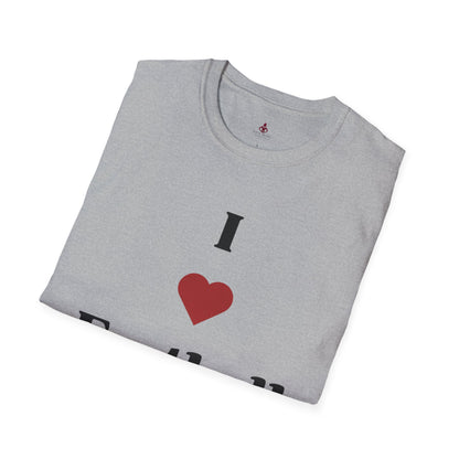 I love Football MOMS - Unisex Softstyle T-Shirt - Your Mom's Outfitters