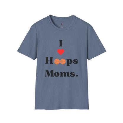 'I LOVE hoops MOMS' - Unisex Softstyle T-Shirt - basketball - Your Mom's Outfitters