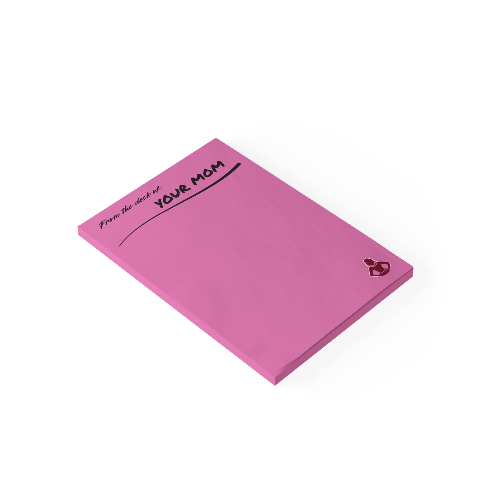'From the desk of YOUR MOM' - PINK - Personalized Mom Note Pads - Cute Stationery post-it - Your Mom's Outfitters
