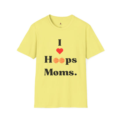 'I LOVE hoops MOMS' - Unisex Softstyle T-Shirt - basketball - Your Mom's Outfitters